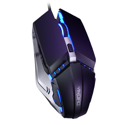 YINDIAO 6 Keys Gaming Office USB Mute Mechanical Wired Mouse, Mute Mouse(Black)