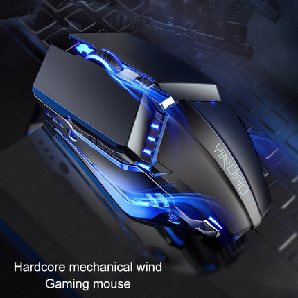 YINDIAO 6 Keys Gaming Office USB Mute Mechanical Wired Mouse, Mute Mouse(Black)