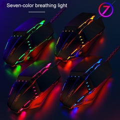 YINDIAO 6 Keys Gaming Office USB Mute Mechanical Wired Mouse, Mute Mouse(Black)