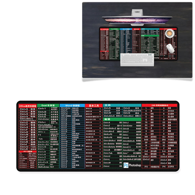 YINDIAO Large Rubber Mouse Pad Anti-skid Gaming Office Desk Pad Keyboard Mat, Size: 800x300mm (Universe), KB7660A, KB7660C, KB7660D, KB7660E, KB7660F