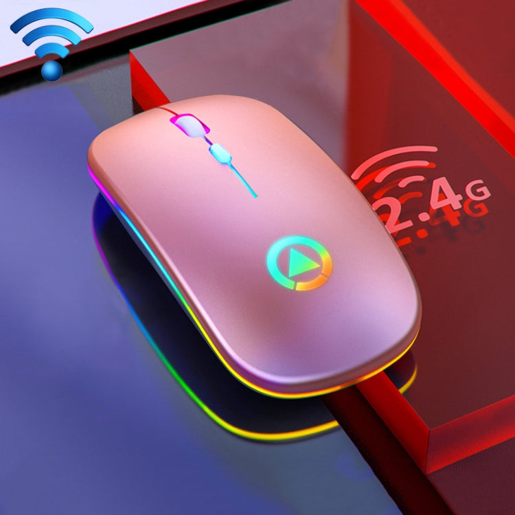 YINDIAO A2 BT3.0 + BT5.0 + 2.4GHz 1600DPI 3-modes Adjustable RGB Light Wireless Silent Bluetooth Mouse, Bluetooth ver.