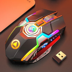 YINDIAO A5 2.4GHz 1600DPI 3-modes Adjustable Rechargeable RGB Light Wireless Silent Gaming Mouse