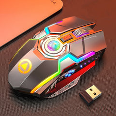 YINDIAO A5 2.4GHz 1600DPI 3-modes Adjustable Rechargeable RGB Light Wireless Silent Gaming Mouse