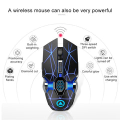 YINDIAO A7 2.4GHz 1600DPI 3-modes Adjustable 7-keys Rechargeable RGB Light Wireless Silent Gaming Mouse