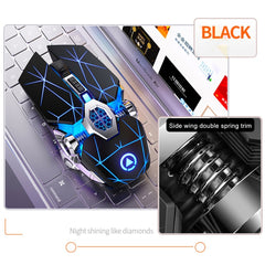 YINDIAO A7 2.4GHz 1600DPI 3-modes Adjustable 7-keys Rechargeable RGB Light Wireless Silent Gaming Mouse