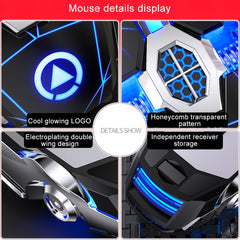 YINDIAO A7 2.4GHz 1600DPI 3-modes Adjustable 7-keys Rechargeable RGB Light Wireless Silent Gaming Mouse