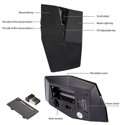 2.4GHz USB Receiver Adjustable 1200 DPI Wireless Optical Mouse for Computer PC Laptop