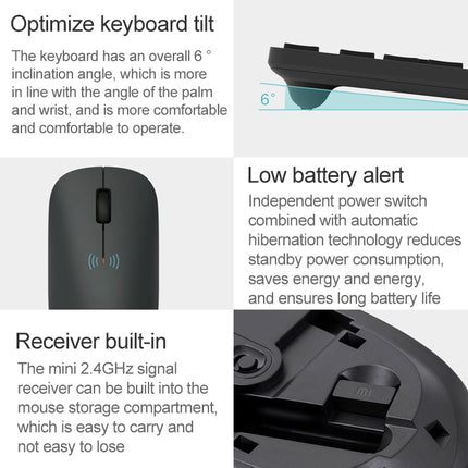 Original Xiaomi 2.4GHz Wireless Keyboard + Mouse Set for Notebook Desktop Laptop, Gen2