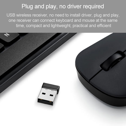 Original Xiaomi 2.4GHz Wireless Keyboard + Mouse Set for Notebook Desktop Laptop, Gen2