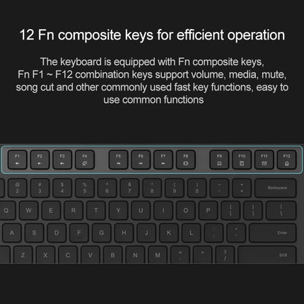 Original Xiaomi 2.4GHz Wireless Keyboard + Mouse Set for Notebook Desktop Laptop, Gen2