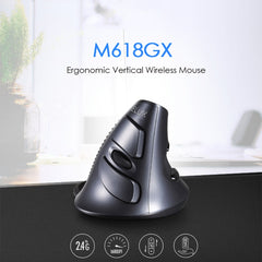 DELUX M618GX Wireless Ergonomic Vertical Mouse 1600DPI Optical Mouse, M618GX