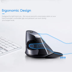 DELUX M618GX Wireless Ergonomic Vertical Mouse 1600DPI Optical Mouse, M618GX