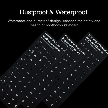 French Learning Keyboard Layout Sticker for Laptop / Desktop Computer Keyboard, French