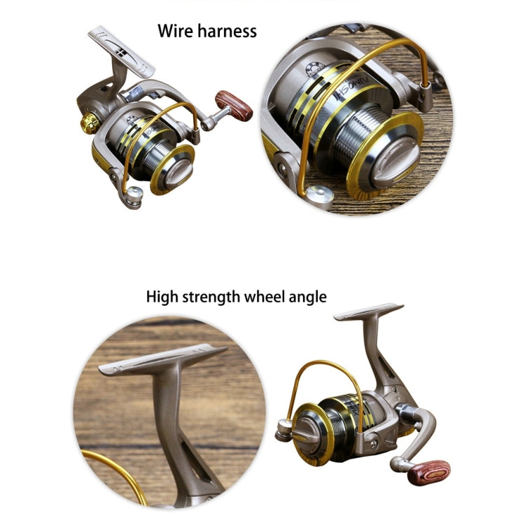 YUMOSHI Full Metal Ball Bearings Rocker Handle Wheel Seat Fishing Spinning Reel, GS1000, GS2000, GS3000, GS4000, GS5000, GS6000, GS7000