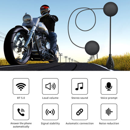 T6 Motorcycle Helmet Bluetooth V5.0 Headset, T6