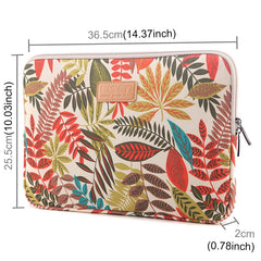 Lisen 14 inch Sleeve Case Colorful Leaves Zipper Briefcase Carrying Bag for Macbook, Samsung, Lenovo, Sony, DELL Alienware, CHUWI, ASUS, HP, 14 inch and Below Laptops, 14 inch