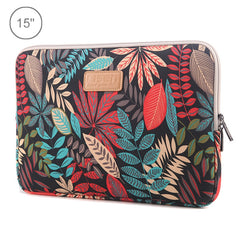 Sleeve Case Colorful Leaves Zipper Briefcase Carrying Bag for Macbook, Samsung, Lenovo, Sony, DELL Alienware, CHUWI, ASUS, HP, 15.6 inch and Below Laptops, 15 inch