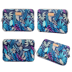 Sleeve Case Colorful Leaves Zipper Briefcase Carrying Bag for Macbook, Samsung, Lenovo, Sony, DELL Alienware, CHUWI, ASUS, HP, 15.6 inch and Below Laptops, 15 inch