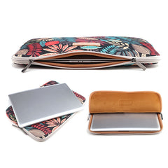 Sleeve Case Colorful Leaves Zipper Briefcase Carrying Bag for Macbook, Samsung, Lenovo, Sony, DELL Alienware, CHUWI, ASUS, HP, 15.6 inch and Below Laptops, 15 inch