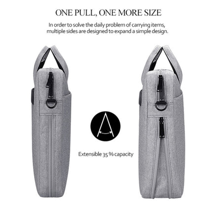 DJ06 Oxford Cloth Waterproof Wear-resistant Portable Expandable Laptop Bag for 13.3 inch Laptops, with Detachable Shoulder Strap, 13.3 inch