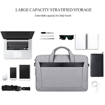 DJ06 Oxford Cloth Waterproof Wear-resistant Portable Expandable Laptop Bag for 13.3 inch Laptops, with Detachable Shoulder Strap, 13.3 inch