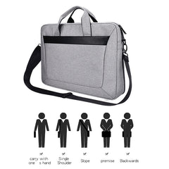 DJ06 Oxford Cloth Waterproof Wear-resistant Portable Expandable Laptop Bag for 15.6 inch Laptops, with Detachable Shoulder Strap, 15.6 inch