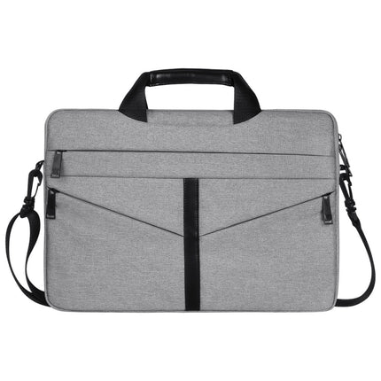 14.1 inch Breathable Wear-resistant Fashion Business Shoulder Handheld Zipper Laptop Bag with Shoulder Strap, 14.1 inch
