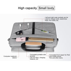 14.1 inch Breathable Wear-resistant Fashion Business Shoulder Handheld Zipper Laptop Bag with Shoulder Strap, 14.1 inch