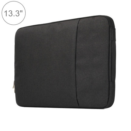 13.3 inch Universal Fashion Soft Laptop Denim Bags Portable Zipper Notebook Laptop Case Pouch for MacBook Air / Pro, Lenovo and other Laptops, Size: 35.5x26.5x2cm, 13.3 inch Grey, 13.3 inch Dark Blue, 13.3 inch Black