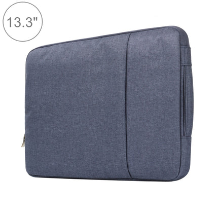 13.3 inch Universal Fashion Soft Laptop Denim Bags Portable Zipper Notebook Laptop Case Pouch for MacBook Air / Pro, Lenovo and other Laptops, Size: 35.5x26.5x2cm, 13.3 inch Grey, 13.3 inch Dark Blue, 13.3 inch Black