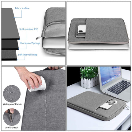 13.3 inch Universal Fashion Soft Laptop Denim Bags Portable Zipper Notebook Laptop Case Pouch for MacBook Air / Pro, Lenovo and other Laptops, Size: 35.5x26.5x2cm, 13.3 inch Grey, 13.3 inch Dark Blue, 13.3 inch Black