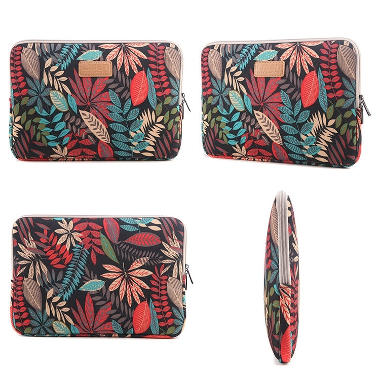 Lisen 7.0 inch Sleeve Case Colorful Leaves Zipper Briefcase Carrying Bag, 7.0 inch