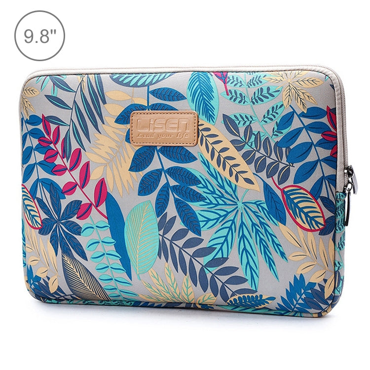 Lisen 9.8 inch Sleeve Case Colorful Leaves Zipper Briefcase Carrying Bag, 9.8 inch