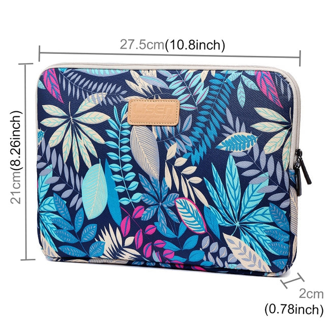 Lisen 9.8 inch Sleeve Case Colorful Leaves Zipper Briefcase Carrying Bag, 9.8 inch