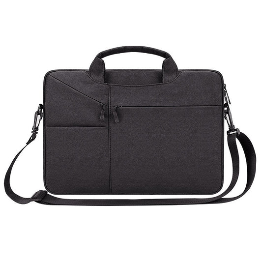 ST02S Waterproof Tear Resistance Hidden Portable Strap One-shoulder Handbag for 15.6 inch Laptops, with Suitcase Belt, ST02S 15.6 inch Black, ST02S 15.6 inch Dark Gray, ST02S 15.6 inch Pink, ST02S 15.6 inch Light Grey, ST02S 15.6 inch Navy Blue