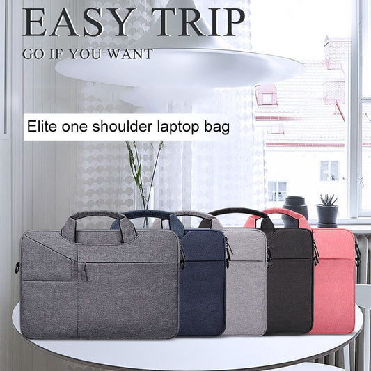 ST02S Waterproof Tear Resistance Hidden Portable Strap One-shoulder Handbag for 15.6 inch Laptops, with Suitcase Belt, ST02S 15.6 inch Black, ST02S 15.6 inch Dark Gray, ST02S 15.6 inch Pink, ST02S 15.6 inch Light Grey, ST02S 15.6 inch Navy Blue