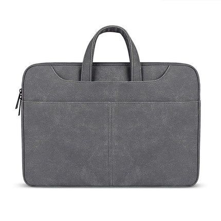 ST06S Waterproof PU Leather Zipper Hidden Portable Strap One-shoulder Handbag for 13.3 inch Laptops, with Magic Stick & Suitcase Belt, ST06S 13.3 inch Dark Gray, ST06S 13.3 inch Pink, ST06S 13.3 inch Light Grey