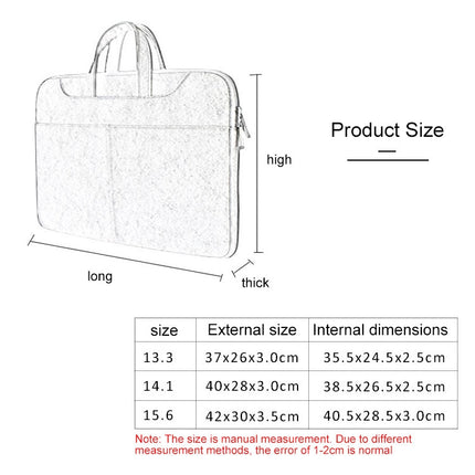 ST06S Waterproof PU Leather Zipper Hidden Portable Strap One-shoulder Handbag for 13.3 inch Laptops, with Magic Stick & Suitcase Belt, ST06S 13.3 inch Dark Gray, ST06S 13.3 inch Pink, ST06S 13.3 inch Light Grey