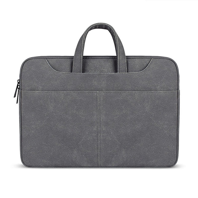 ST06S Waterproof PU Leather Zipper Hidden Portable Strap One-shoulder Handbag for 13.3 inch Laptops, with Magic Stick & Suitcase Belt, ST06S 13.3 inch Dark Gray, ST06S 13.3 inch Pink, ST06S 13.3 inch Light Grey
