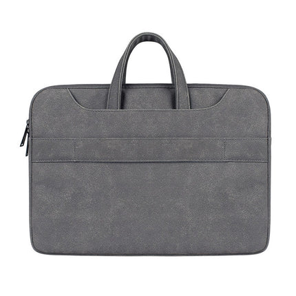 ST06S Waterproof PU Leather Zipper Hidden Portable Strap One-shoulder Handbag for 13.3 inch Laptops, with Magic Stick & Suitcase Belt, ST06S 13.3 inch Dark Gray, ST06S 13.3 inch Pink, ST06S 13.3 inch Light Grey