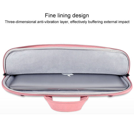 ST06S Waterproof PU Leather Zipper Hidden Portable Strap One-shoulder Handbag for 13.3 inch Laptops, with Magic Stick & Suitcase Belt, ST06S 13.3 inch Light Grey, ST06S 13.3 inch Dark Gray, ST06S 13.3 inch Pink
