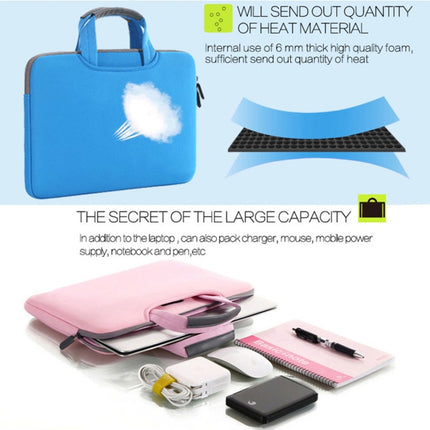 15.4 inch Portable Air Permeable Handheld Sleeve Bag for MacBook Air / Pro, Lenovo and other Laptops, Size: 38x27.5x3.5cm, 15.4 inch Grey, 15.4 inch Green, 15.4 inch Pink, 15.4 inch Black