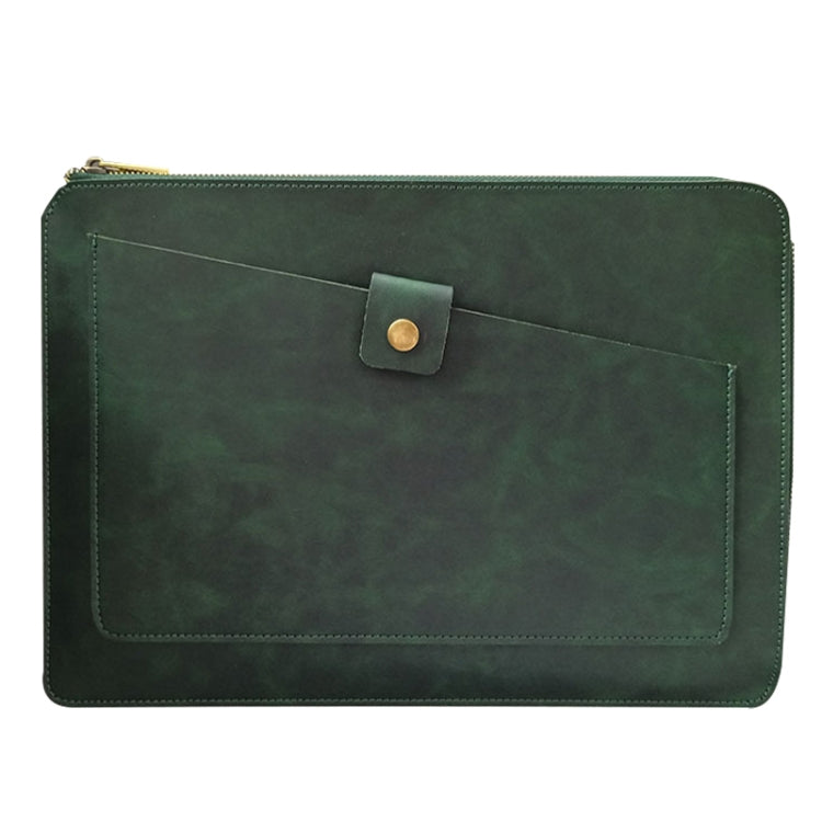Universal Genuine Leather Business Zipper Laptop Tablet Bag For 12 inch and Below, 12 inch
