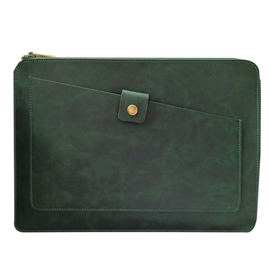 Universal Genuine Leather Business Zipper Laptop Tablet Bag For 12 inch and Below, 12 inch