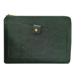 Universal Genuine Leather Business Zipper Laptop Tablet Bag For 12 inch and Below, 12 inch