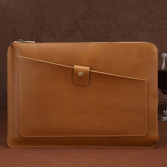Universal Genuine Leather Business Zipper Laptop Tablet Bag For 12 inch and Below, 12 inch