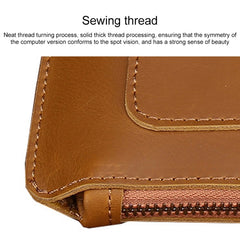 Universal Genuine Leather Business Zipper Laptop Tablet Bag For 12 inch and Below, 12 inch