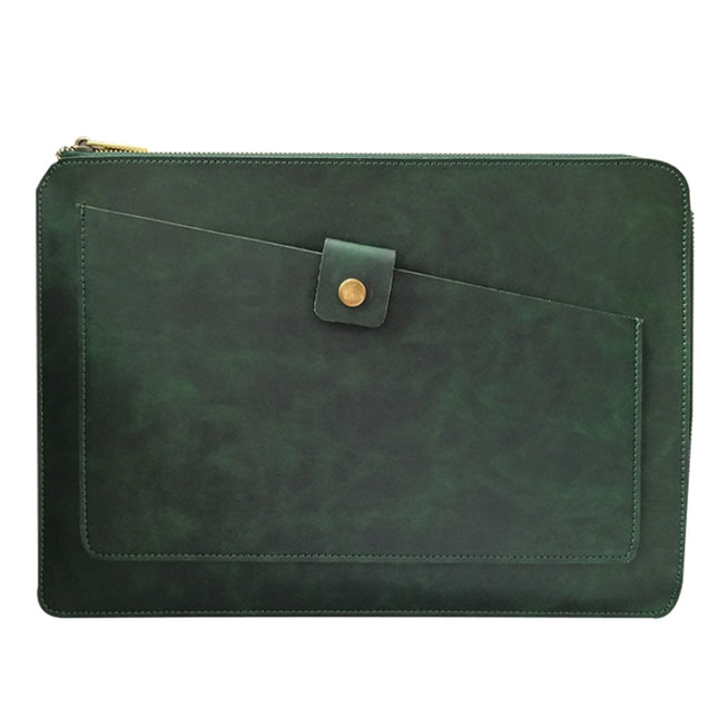 Universal Genuine Leather Business Laptop Tablet Zipper Bag For 13.3 inch and Below, 13.3 inch