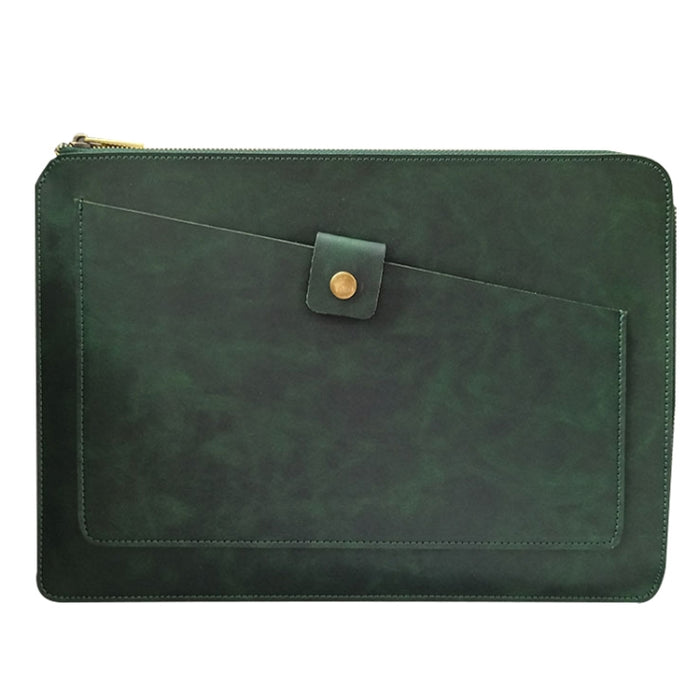 Universal Genuine Leather Business Laptop Tablet Zipper Bag For 13.3 inch and Below, 13.3 inch