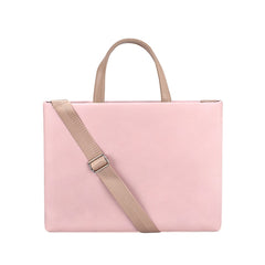 PU Waterproof Laptop Handbag Crossbody Bag for 13.3 inch Laptops, 13.3 inch (Pink)